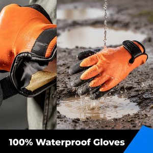 معتمد وفقًا لمعيار EN511 -40 ° قفازات عمل مقاومة للبرد الشديد مطلية باللاتكس مضادة للانزلاق وحرارية للسلامة في فصل الشتاء - Product Image 3