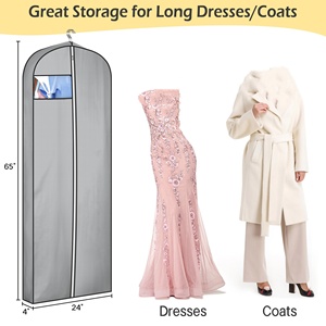 Sacs à vêtements étanches à gousset pour accrocher la couverture de robe pour les robes Solution de stockage pour les placards et les armoires - Product Image 4