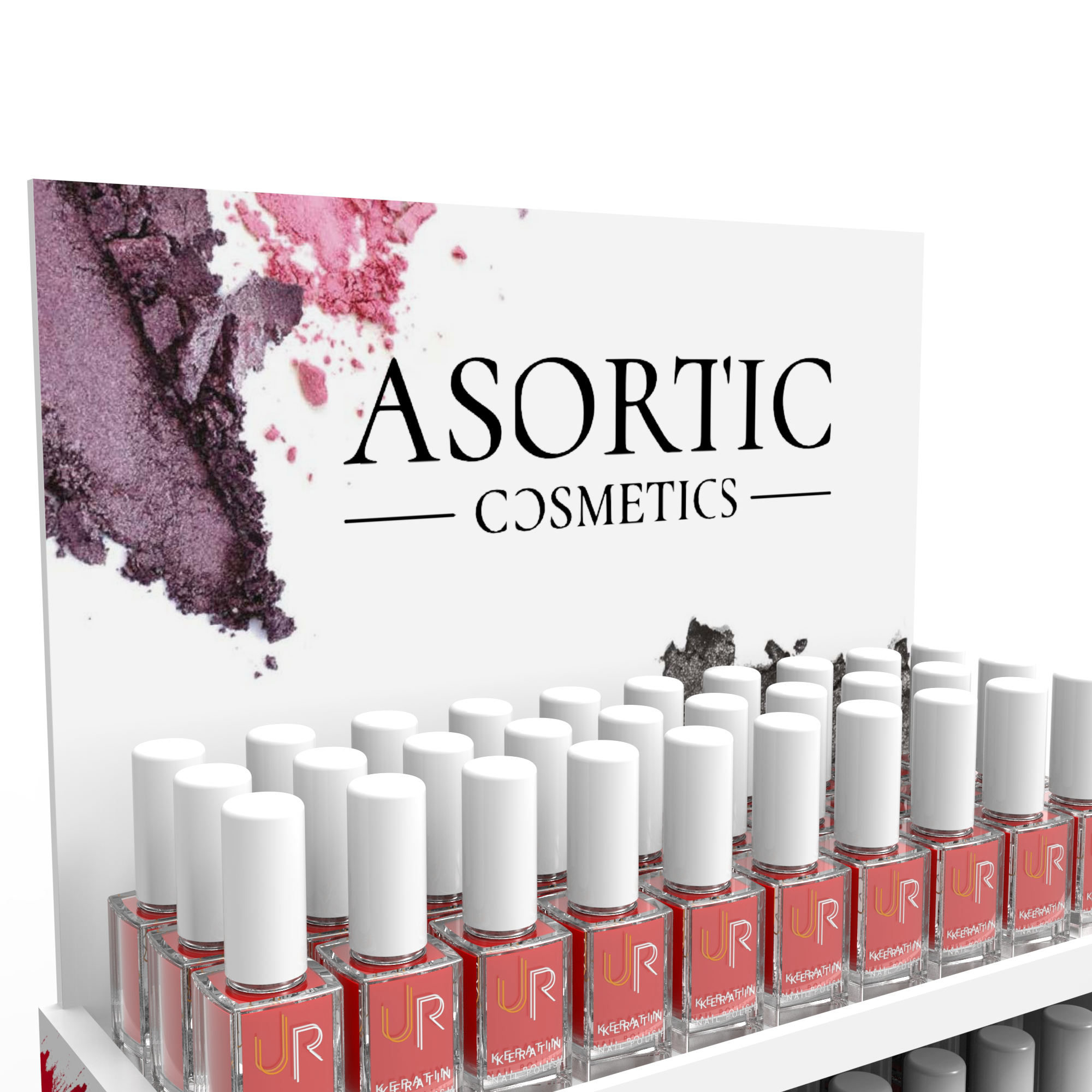 The Wooden Nail Polish Display on the Table Is Suitable for the Wooden Display Rack of the Cosmetics Shop in the Mall — view 6