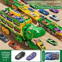 Juguete de Dinosaurio Tiranosaurio Rex para Niños, Carro de Juguete con Forma de Pista, Deslizante y Rebotante, de Plástico, Escala 1:5, para Niños de 0 a 24 Meses, Regalo