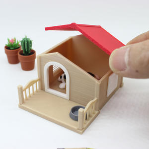 1:12 Puppenhaus-Zubehör Mini-Hundefutternapf Miniatur-Hundehütte Haustierbedarf Wohnungseinrichtung Miniaturmodell - Product Image 3