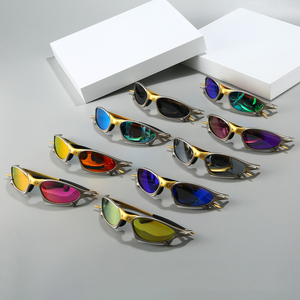 Ultimo marchio di lusso Vintage avvolgente UV400 occhiali da sole comodi per gli uomini sport all'aria aperta ciclismo in esecuzione futuro per Giulietta - Product Image 4