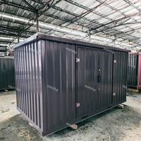 Maison de conteneur de stockage mobile simple de 12 pieds économique, transport à plat