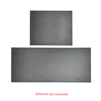 Panneau de rangement pour outils de garage 400*400mm, montage mural, acier au carbone, panneau perforé carré, revêtement en poudre noire, capacité de charge de 10 kg