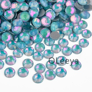 Strass en gros Oleeya, 12 tailles identiques, SS6-SS30, en verre rose brillant, à dos plat, non thermocollants, pour accessoires DIY et gobelets - Product Image 3