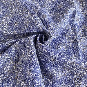 Fabrika doğrudan özel dijital baskılı 55% keten 45% viskon karışımlı reaktif boya baskı kumaş elbise için - Product Image 5