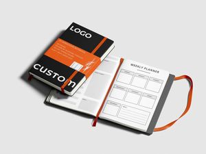 A5 Hardcover Leather Business Office <b>Planner</b> <b>Journal</b> Notebook Thread Sewing Binding 80 Gsm Custom OEM/ODM Wholesale Promotional - Product Image 2