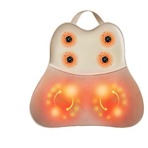 AUX Massage Pillow Back Neck <b>Heat</b> Compress Rechargeable <b>USB</b> Lithium Battery Massage Cushion - Product Image 3