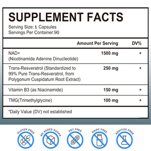 Marque privée OEM/ODM NAD + Capsules Supplément Capsules végétaliennes Soutien Réparation de l'ADN Suppléments à base de plantes - Product Image 2