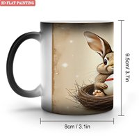 Mug Essentiel Hydratation Matinale 11oz Noir Givré – Tasse Magique en Céramique Thermosensible pour Dropshipping