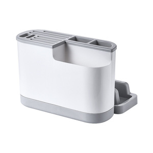 Support de Rangement de Cuisine Intégré Multifonctionnel CL482 en Gros avec Planche à Découper, Porte-Baguettes, Couvercle de Pot et Boîte à Couteaux - Product Image 4