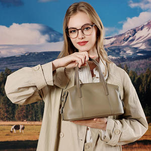 Bolso Bandolera de Piel Auténtica Andong, Estilo Boston, para Mujer, Uso Diario, Trabajo, Bolso de Hombro - Product Image 1