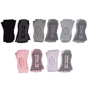 Chaussettes de Pilates personnalisées pour femmes, à bout ouvert, MOQ 5, taille enfant, antidérapantes, respirantes, fines, en coton, pour ballerines, été - Product Image 5
