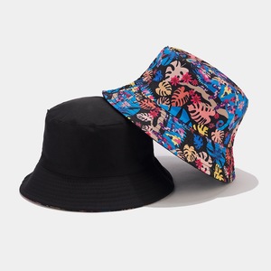 Verano <span class=keywords><strong>mujer</strong></span> deportes montañismo al aire libre pescador sombrero <span class=keywords><strong>lluvia</strong></span> bosque hojas impreso Tropical Hawaii Reversible sol cubo sombrero - Product Image 4
