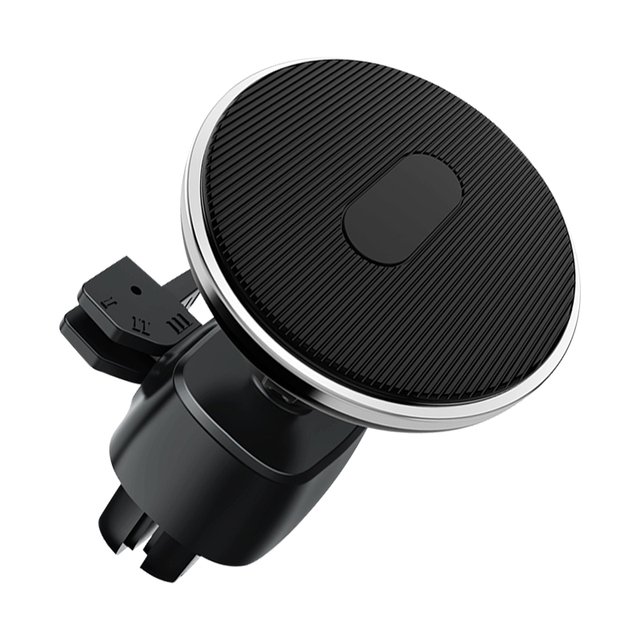 Portable Magnetic Car Phone Holder 360° Rotating Car Mount with Vent Clip for Dashboard and Desktop Navigation Devices