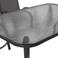 Ensemble de 8 chaises et table de balcon avec parasol, mobilier de terrasse empilable pour café, restaurant, jardin extérieur