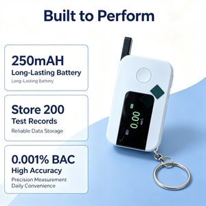 Airsense K1 Analyseur d'alcoolémie numérique haute précision, testeur d'alcool portable, capteur à pile à combustible, USB Type-C, pas de préchauffage requis - Product Image 1
