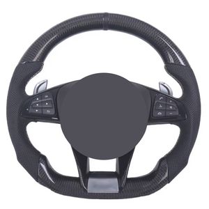 Volant en fibre de carbone personnalisé pour Mercedes-Benz <span class=keywords><strong>AMG</strong></span> <span class=keywords><strong>CLA</strong></span> GLC GLB GLS GLE W176 W205 W204 W213 C63 E63 W203 - Product Image 1