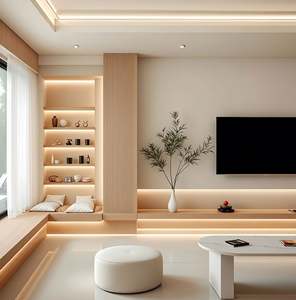 Eco-Friendly Wood Style Modular Kitchen Cabinet with Faucet and Glass Combined Kitchen <b>Island</b> and Dining Room <b>Table</b> - Product Image 5