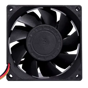 12v 24v 80x80x25mm 2 3 4Pin yüksek mukavemetli PWM 8025 dc büyük hava hacmi soğutma fanı