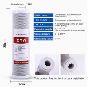 Cartuchos de filtro de repuesto para sedimentos de bloque de carbono CTO para toda la casa de <span class=keywords><strong>5</strong></span> micras 10 "X 4,<span class=keywords><strong>5</strong></span>" - Product Image 4