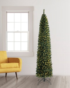 Lápiz Árbol <span class=keywords><strong>de</strong></span> Navidad con luz Árbol <span class=keywords><strong>de</strong></span> Halloween Delgado artificial 4 pies-10 pies Soporte <span class=keywords><strong>de</strong></span> metal Árbol <span class=keywords><strong>de</strong></span> Navidad - Product Image 4