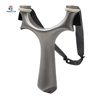 Slingshot professionnel en acier inoxydable Piaoyu, slingshot en métal avec bandes élastiques plates pour la chasse, le tir et les jeux de plein air