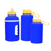 Bouteille d'eau pliable en silicone minimaliste, écologique, sans BPA, portable, 74 oz