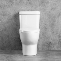 WC en céramique à siphon, à poser au sol, blanc, allongé, deux pièces, pour projets hôteliers - Prix usine