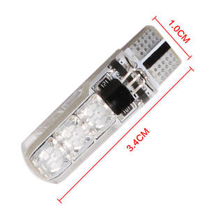 Luz LED para Auto con Control Remoto de Silicona T10 RGB 5050 6SMD 5W, Luz de Ambiente Colorida Pequeña para Motocicleta, Tira de Luz Estroboscópica de 24 Teclas - Product Image 3