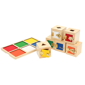 <span class=keywords><strong>Scatola</strong></span> con Serrature <span class=keywords><strong>Montessori</strong></span> in Legno di Alta Qualità e Vassoio con Inserti Giocattolo per Bambini - Product Image 4