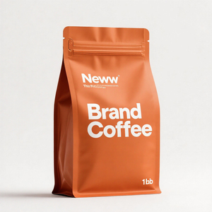 Granos de café personalizados de fondo plano con refuerzo lateral biodegradable, embalaje de 100g, 150g, 250g, 500g, 1kg, bolsas de café con válvula - Product Image 1