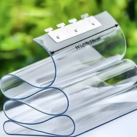 Rideau souple en PVC transparent de 1,3 à 3 mm pour porte, résistant au vent, pour atelier, anti-poussière, rideau de séparation pour climatisation