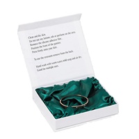 Design personalizzabile tipo di conchiglia portatile cartone imballaggio bianco fodera in raso contenitore per gioielli