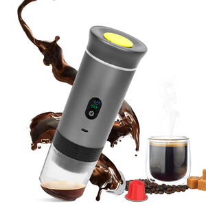 Cafetière Portable <span class=keywords><strong>broyeur</strong></span> électrique Rechargeable en aluminium Mini moulin à café expresso Machine à café auto-chauffante - Product Image 4