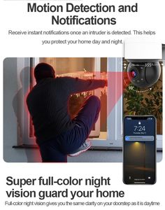 <span class=keywords><strong>Caméra</strong></span> de sécurité <span class=keywords><strong>sans</strong></span> <span class=keywords><strong>fil</strong></span> extérieure 4MP WiFi, vision nocturne couleur, capteur CMOS, étanche IP65, audio bidirectionnel, <span class=keywords><strong>caméra</strong></span> réseau domestique - Product Image 5