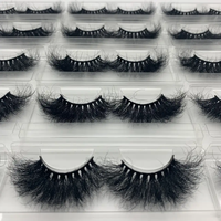 Proveedores de pestañas Venta al por mayor Fluffy Mink Lashes 25 Mm Siberian Mink Lashes Dramatic Long 3D 25 Mm Mink Lashes