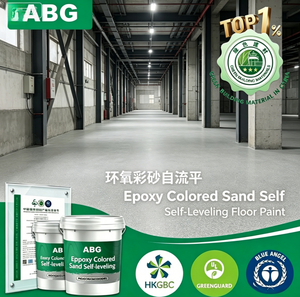 Vernice Epossidica Autolivellante a Bassa Saturazione <span class=keywords><strong>con</strong></span> Sabbia Colorata e Finitura Opaca Morbida, Rivestimento Decorativo Silenzioso per Pavimenti in Resina Epossidica - Product Image 2