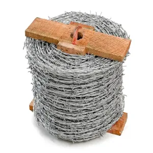 2023 Hot Selling Galvanized Barbed Wire Farm Mesh Fence 500m 50kg Per Roll Barb Roll Razor Wire Factory For Sale