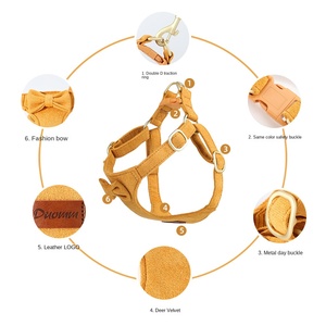 Nuevo Conjunto de Tres Piezas para Mascotas con Diseño de Lazo Adorable: Correa, <span class=keywords><strong>Chaleco</strong></span> y Collar para Perros con Cierre de Hebilla - Product Image 5