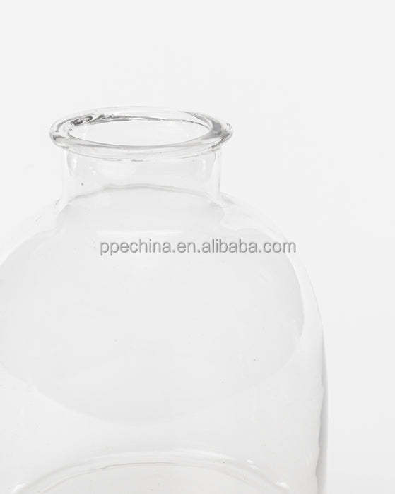 100% Glass Design Best Selling Round Big Glass Modern Luxury Vase Home Decoration Flower Bottle