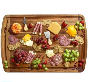 <span class=keywords><strong>Planche</strong></span> à découper en bois d'acacia extra large de 30x20 pouces, couvercle supérieur de poêle en bois et plateau de service géant de charcuterie pour un usage quotidien - Product Image 1