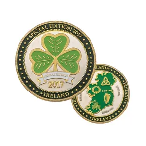 Customized Special Edition Clover Ireland Pennies Commemorative Coins