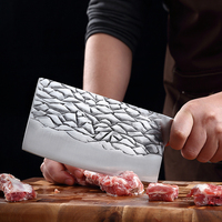 Couteau de cuisine chinois de 7,5 pouces, manche en bois de Pakka, acier au carbone, couteau à découper et à trancher écologique