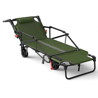 Chariot de camping pliable robuste de haute qualité, multi-couleurs au choix, conception sécurisée, roues pivotantes à 360° pour le shopping
