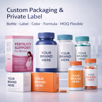 Complément de fertilité pour femmes, formule prénatale, santé reproductive, capsules d'équilibre hormonal, marque personnalisée, vente en gros