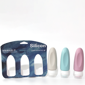 Bouteille en silicone, flacon cosmétique, lotion solaire, matériau plastique, shampoing, gel douche, lotion pour le corps, flacon vide. - Product Image 5