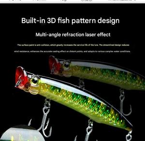 เหยื่อตก<span class=keywords><strong>ปลา</strong></span>ปลอม3D ลอยน้ำเทียม110มม. 13ก. ดีไซน์รูปปลาพร้อมตะขอสามชั้น2อันเหยื่อตกปลาพลาสติกสำหรับสุนัขเดินเล่นน้ำได้ - Product Image 3