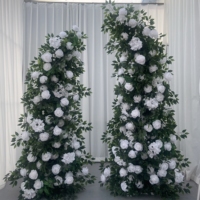 Y-UFA030 U Type Flower Arrangement Arch Silk White Flowers Arch Rose Artificial Flower Arch Party Decor Arrangement Wedding