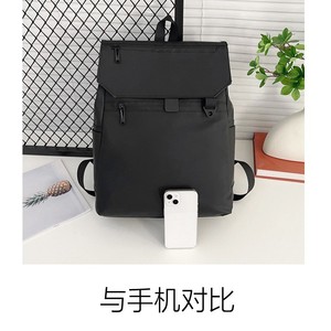 Laptop <b>Backpack</b> For Men Gray And <b>Black</b> Waterproof Large Capacity Business Travel Commuting Shoulder Straps Solid Color Spring - Product Image 2
